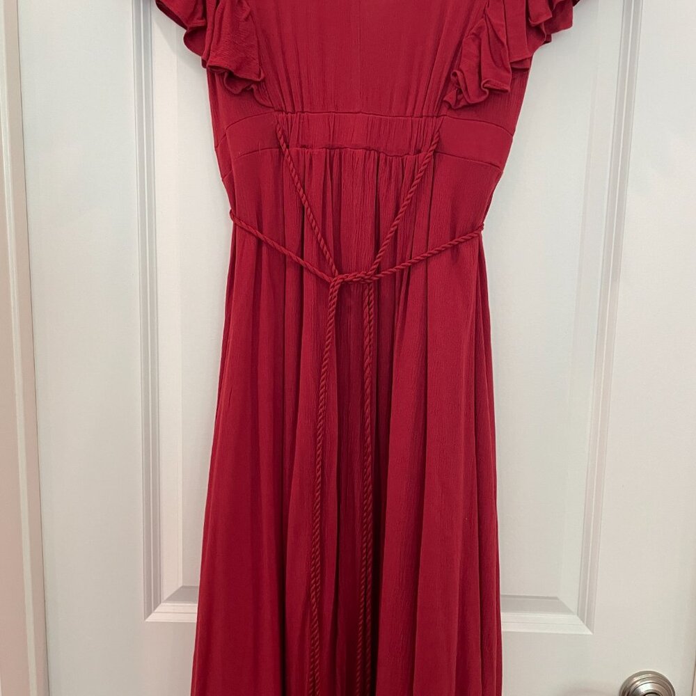 NWT Baltic Born Jennifer Deep V Maxi Red Dress Size Small - Picture 10 of 15